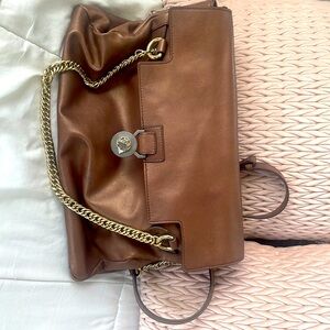 Versace bronze leather collection purse